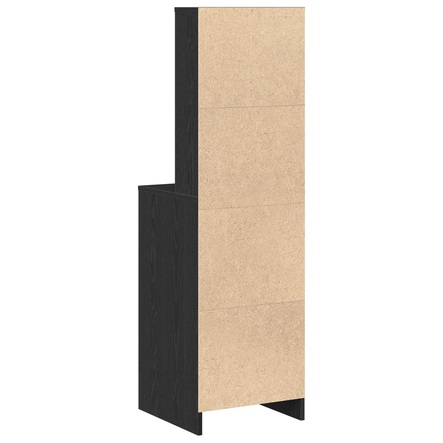 Highboard 40X41X135 Cm Geengineerd Hout Zwart eiken