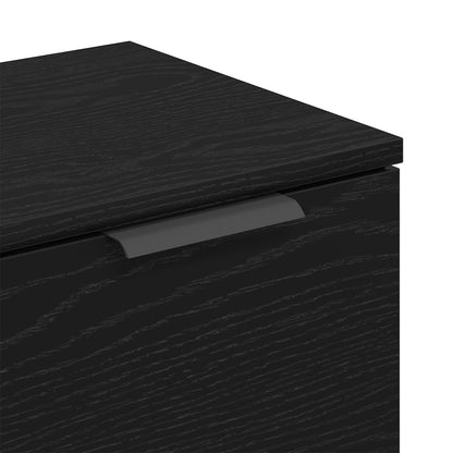 Dressoir Zwart Eiken 90,5X30X70 Cm Engineered Wood