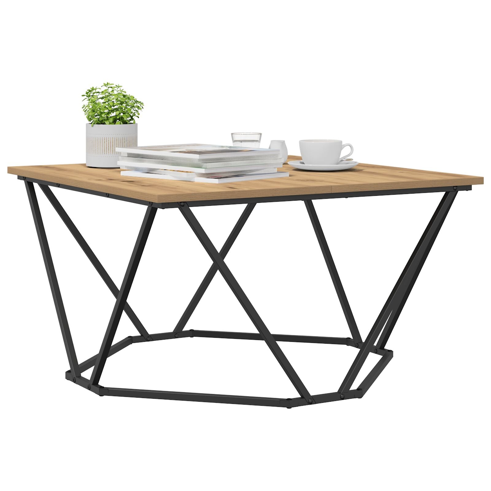 Salontafel 80X80X45 Cm Geengineerd Hout Artisan eiken