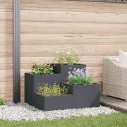 Plantenbak 80x80x60 cm staal antraciet