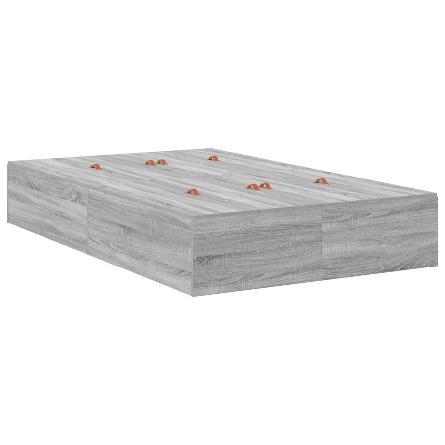 Opbergbedframe Grijs Sonoma 120 x 200 cm