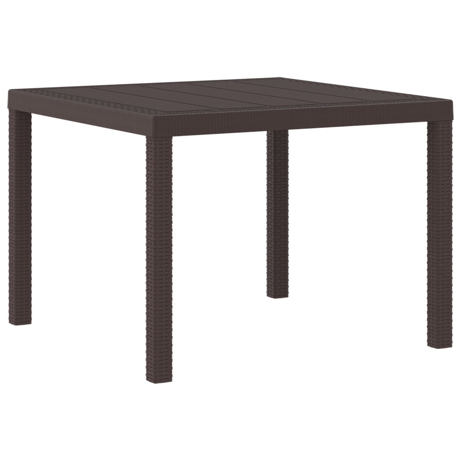 Buiten Tafel Polypropeen Vierkant Lichtgewicht Bruin 1 m