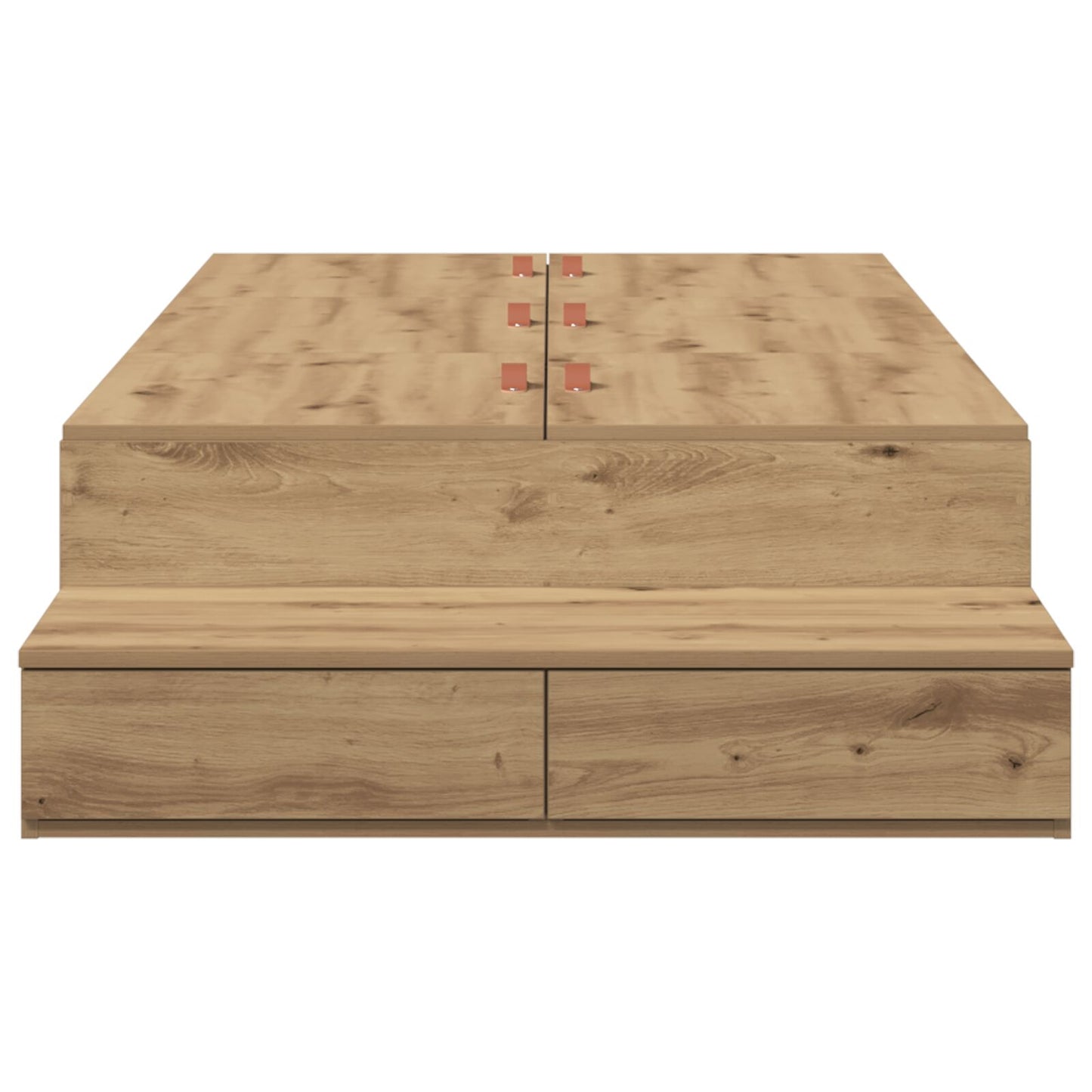 Opbergbedframe Artisan Eiken Bewerkt Hout 236,5 X 100 X 31,5 Cm Artisanaal Eiken