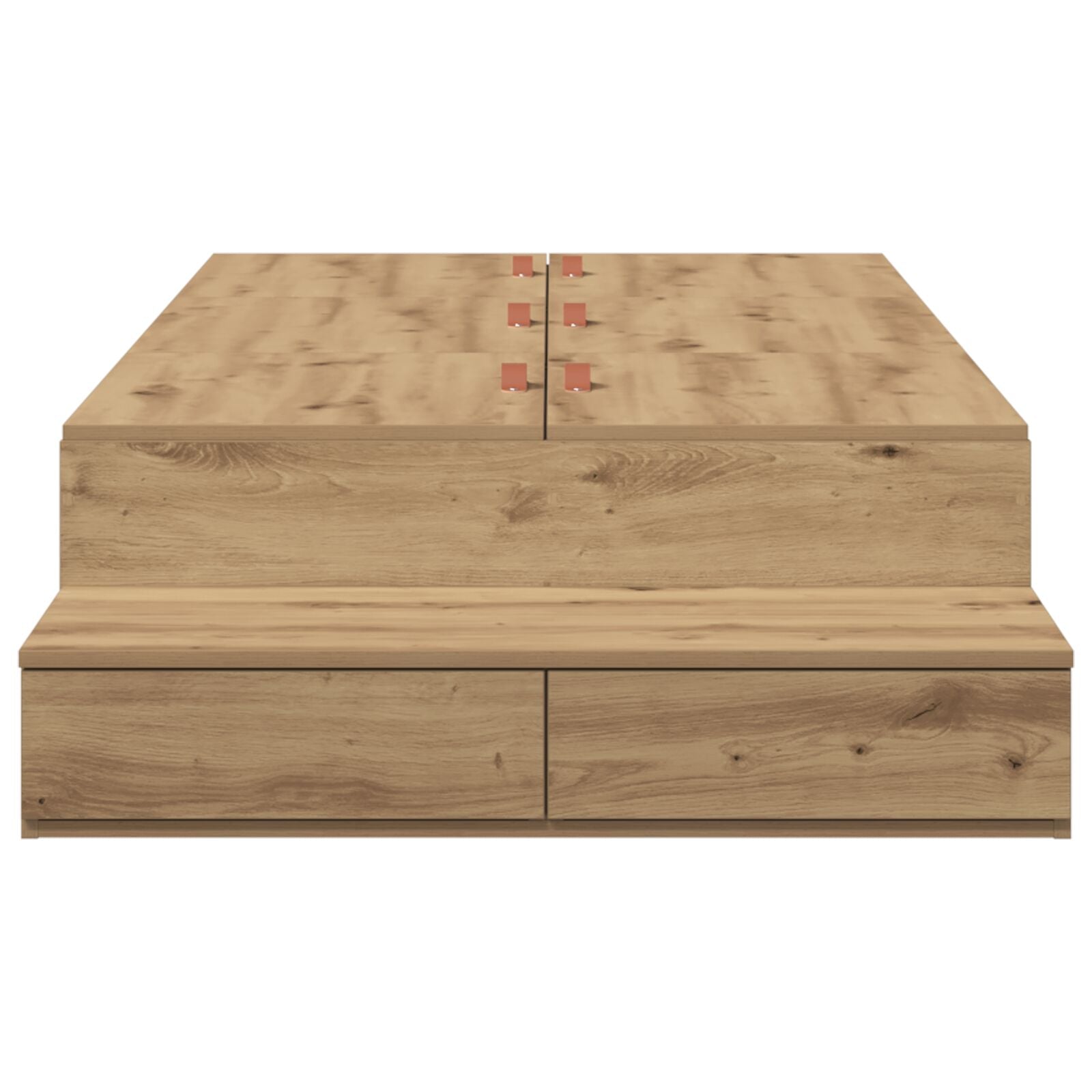 Opbergbedframe Artisan Eiken Bewerkt Hout 236,5 X 100 X 31,5 Cm Artisanaal Eiken