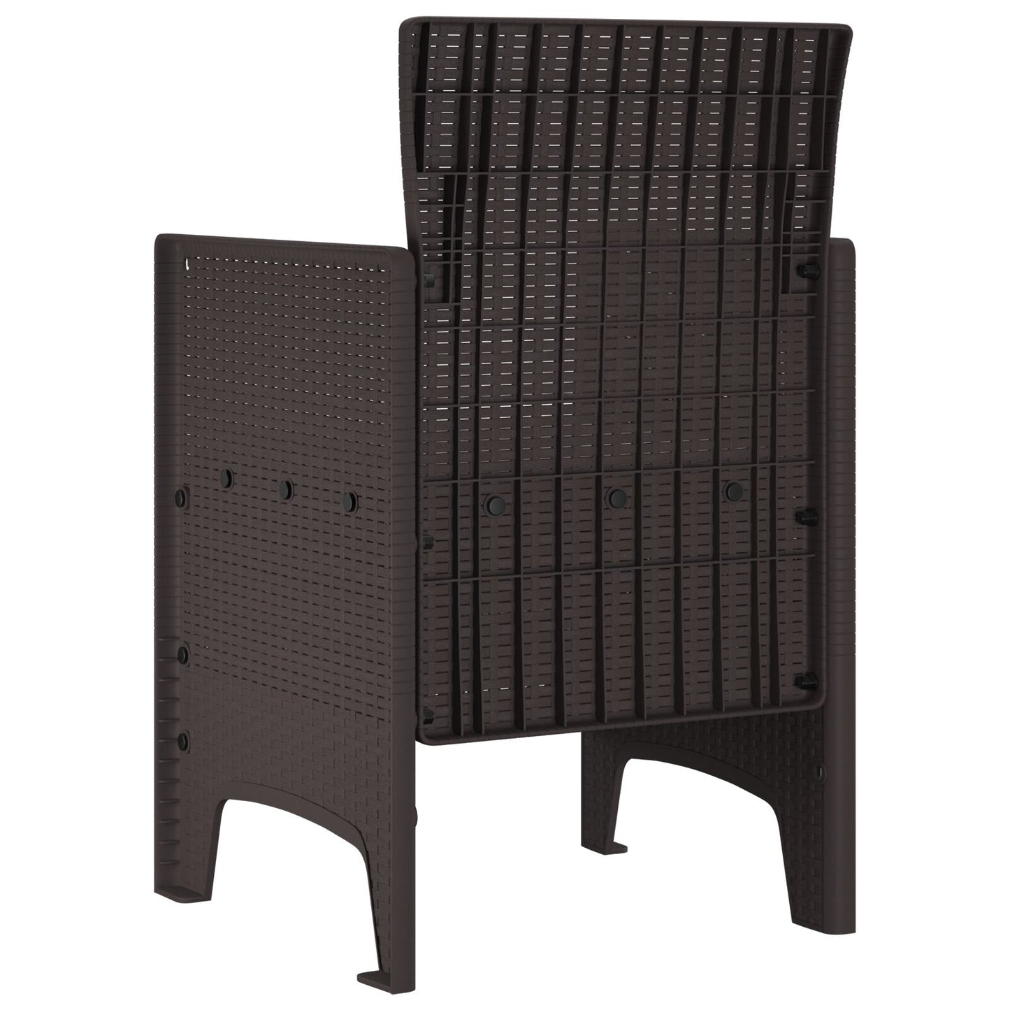 Tuinstoelen Met Kussens 4 Stuks Poly Rattan Lichtgrijs Bruin