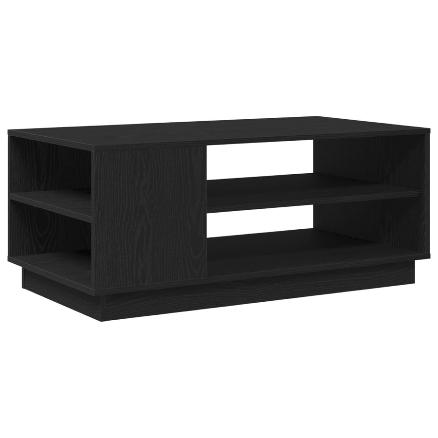 Zwart Eikenhouten Salontafel 102X55X43 Cm Gemaakt Van Engineered Wood