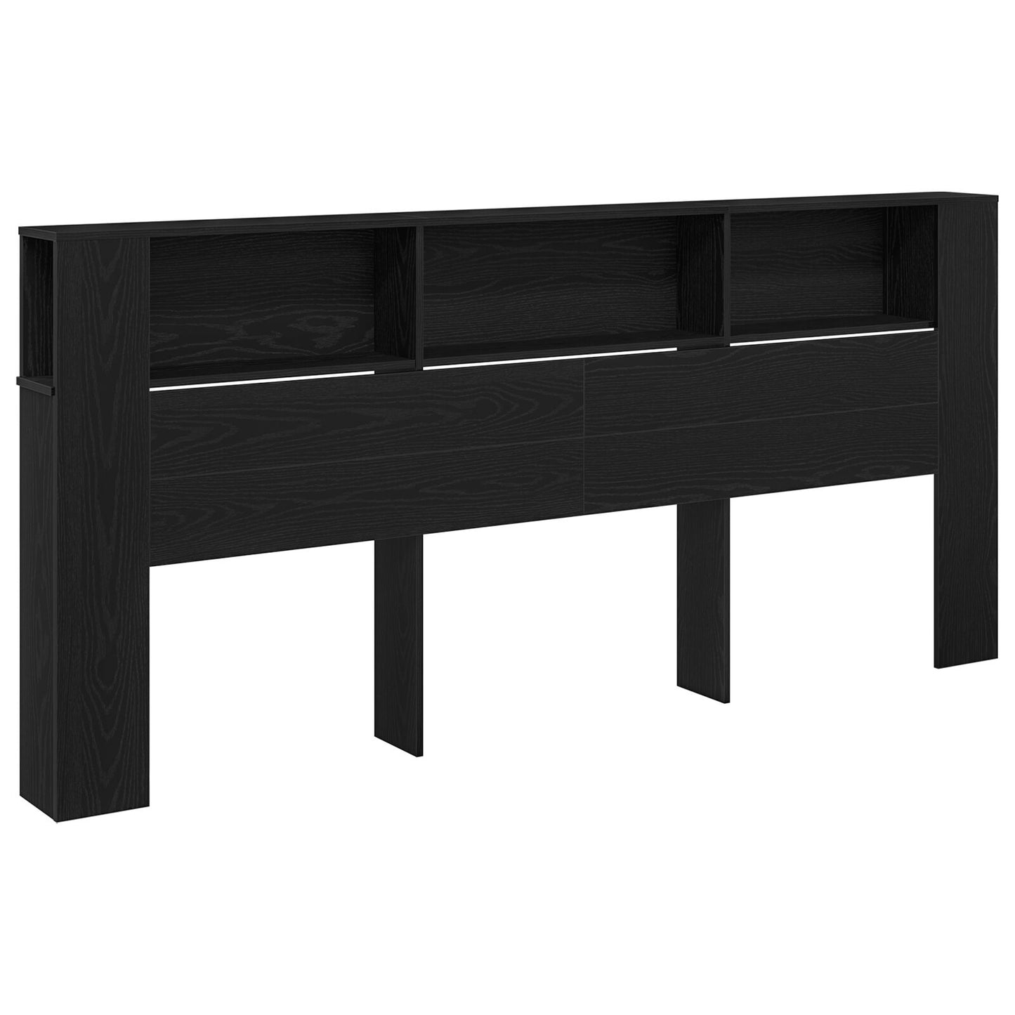 Hoofdbord Kast Zwart Eiken 220X18,5X104,5 Cm