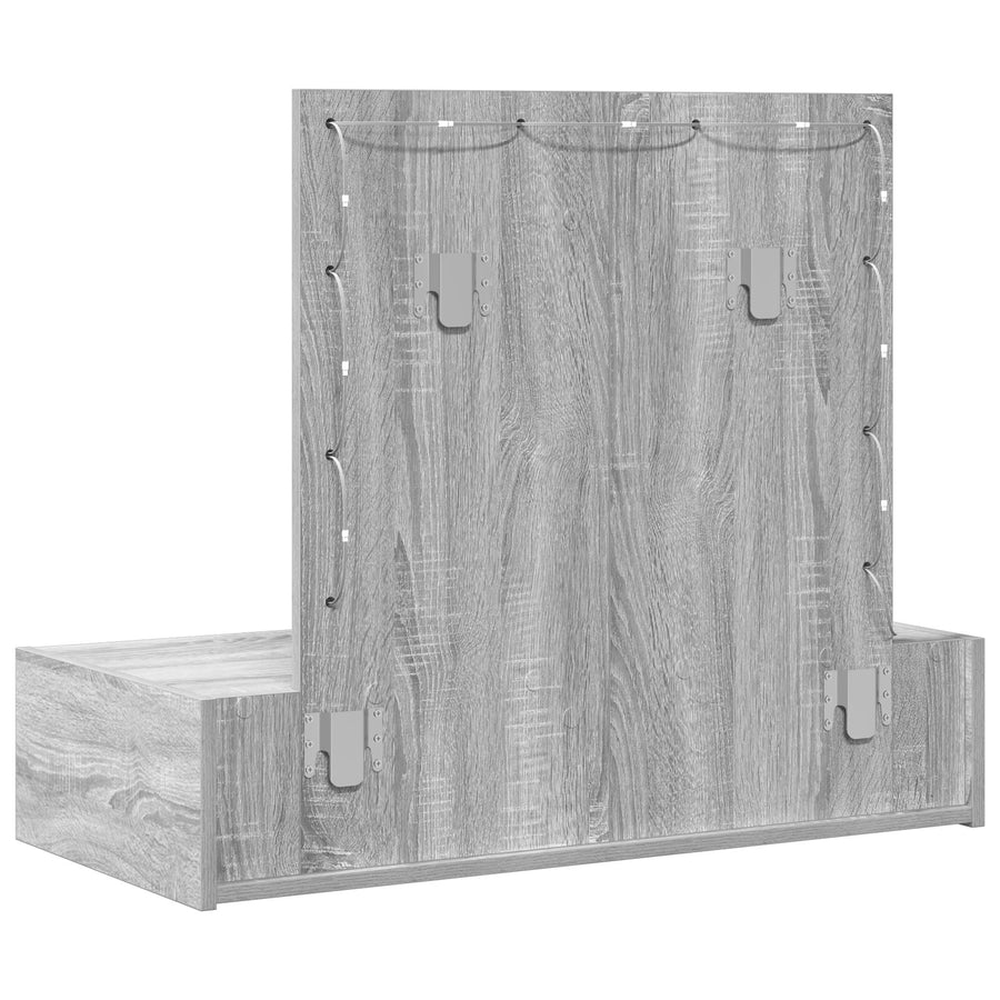 Wandkaptafel -Lampen 83 x 40 x 70 cm Grijze sonoma met LED