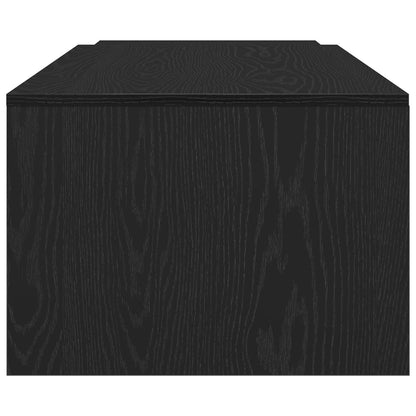 Salontafel Zwart Eiken 150X50X35 Cm Gelaagd Hout