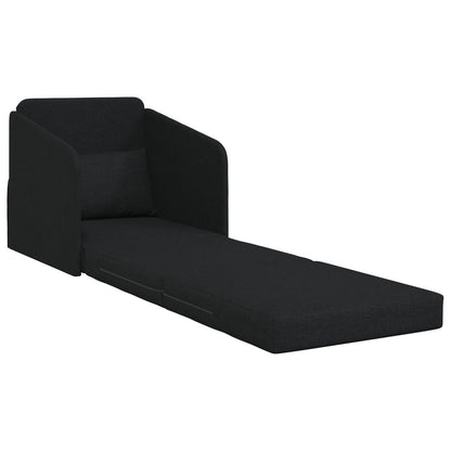 Vloersofa Bed 2-In-1 65X80X83 Cm Stof Zwart