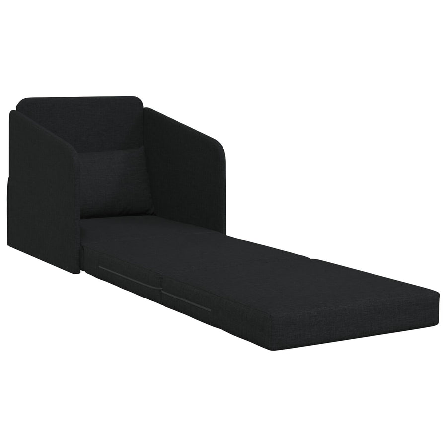 Vloersofa Bed 2-In-1 65X80X83 Cm Stof Zwart