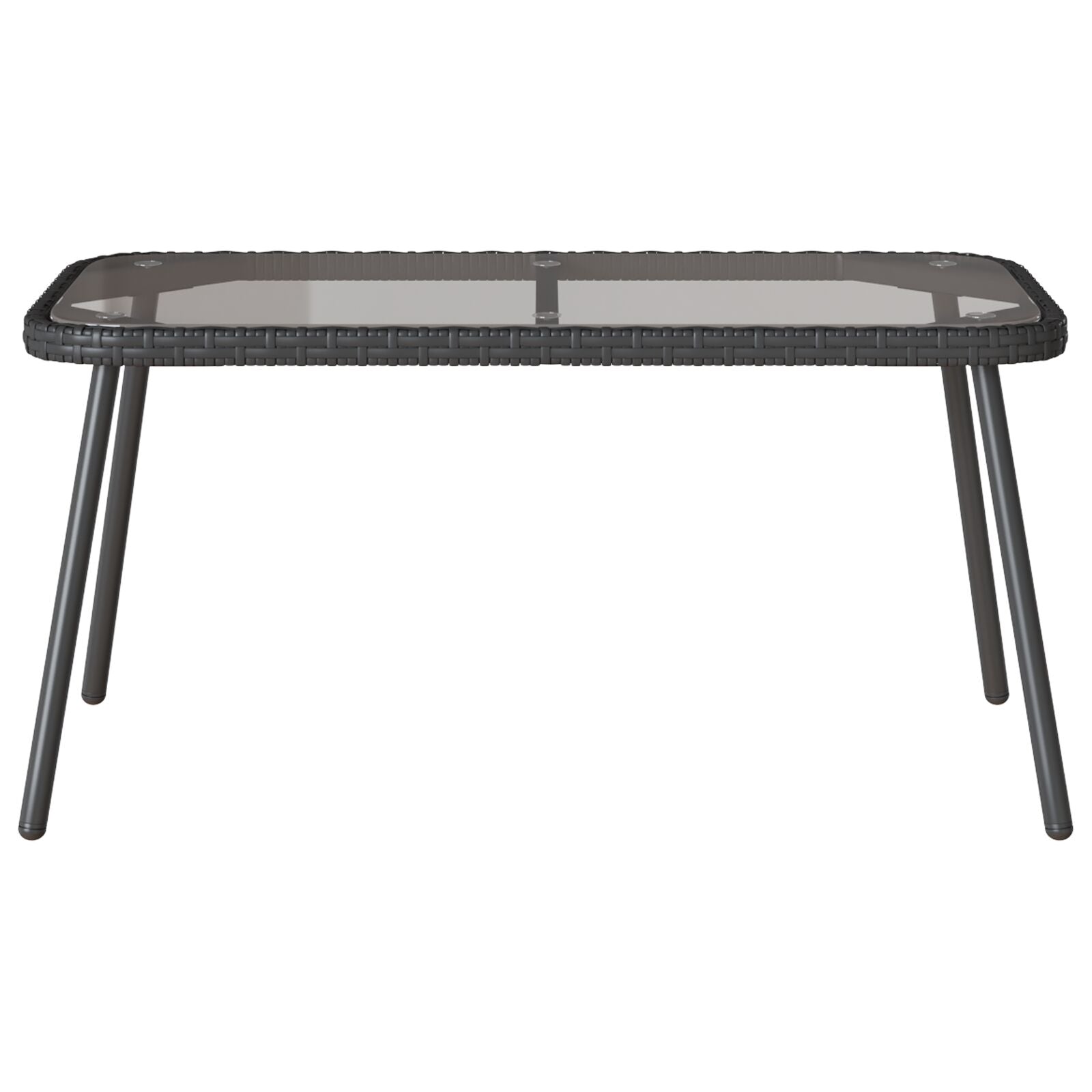 Salontafel 90X45X42 Cm Poly Rattan Zwart