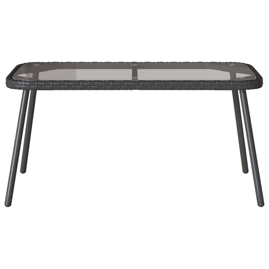 Salontafel 90X45X42 Cm Poly Rattan Zwart
