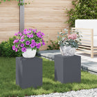 Plantenstandaard 2 stuks antraciet 24x24x35 cm staal