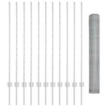 Tuinhekset Set Van 2 Gegalvaniseerd Staal 25 X 1.2 M Tuinhek