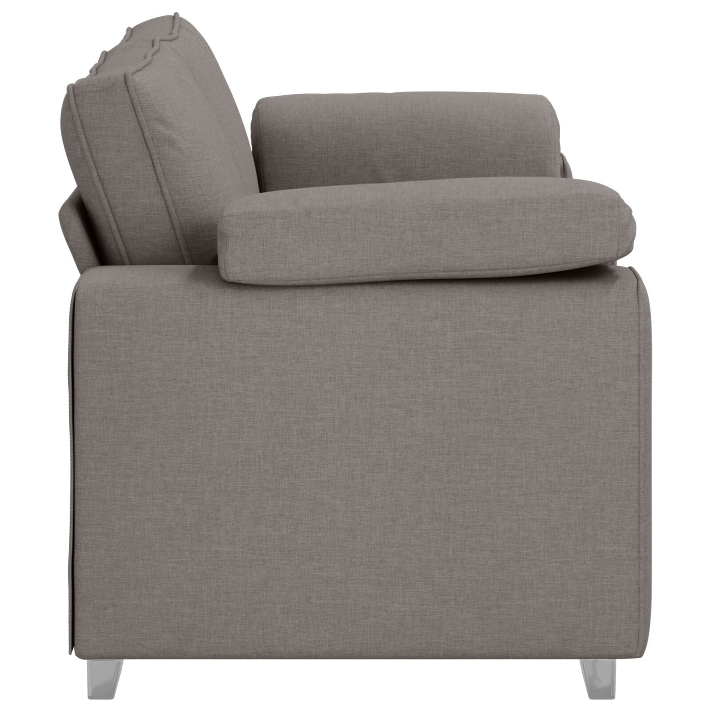 Loveseat Bank Stof Taupe 140 cm