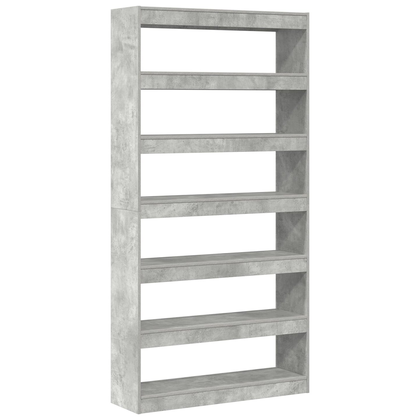 Boekenplank Grijs Bewerkt Hout 100 X 30 X 198 Cm Boekenplank