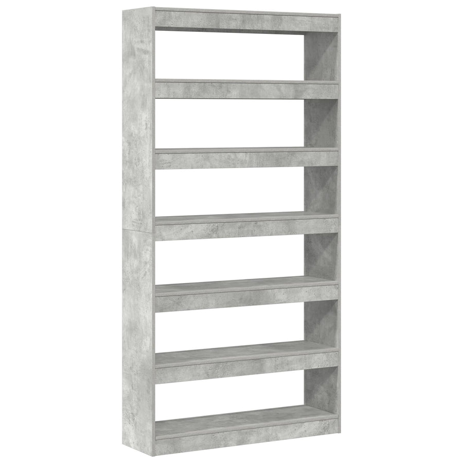 Boekenplank Grijs Bewerkt Hout 100 X 30 X 198 Cm Boekenplank
