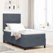 Boxspringbed met matras 90x190 cm donkergrijs