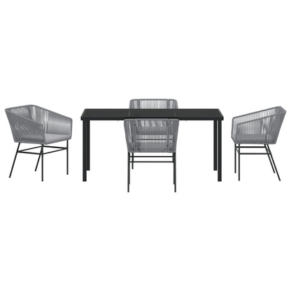 Set Van 3 Grijs Pe Rattan, Gepoeerd Staal Standaard Duurzaam