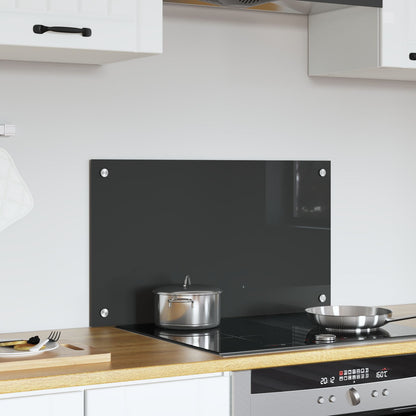 Keuken Achterwand 70X40X0,6 Cm Gehard Glas Donkergrijs 70 x 40 cm