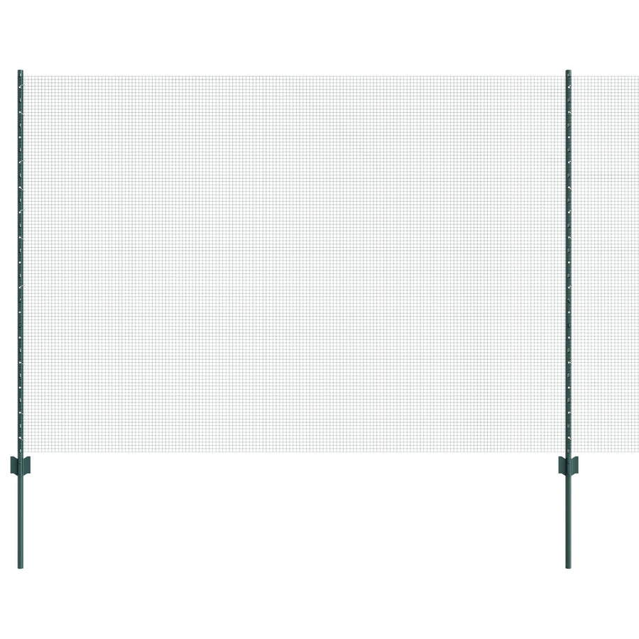 Gelaste Draadhek Met 22 U Palen Groen 1.5X50 M Staal