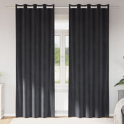 Verduisterende gordijnen 2 stuks 140x245 cm donkergrijs fluweel