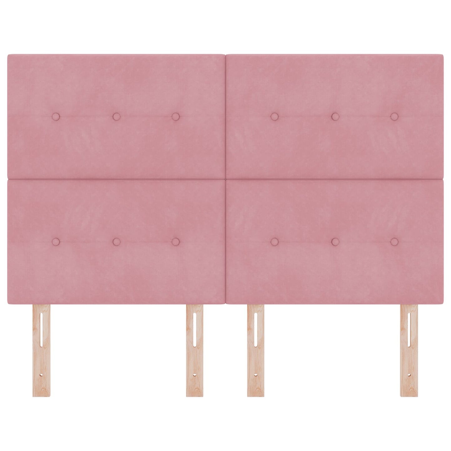 Hoofdbord Knopen Tufted Roze 160 Cm Fluweel