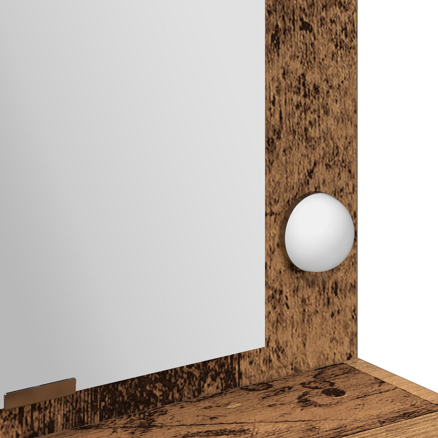 Kaptafel Met Led-Lichten - Vintage Hout - Oud hout 100 x 41 x 135 cm
