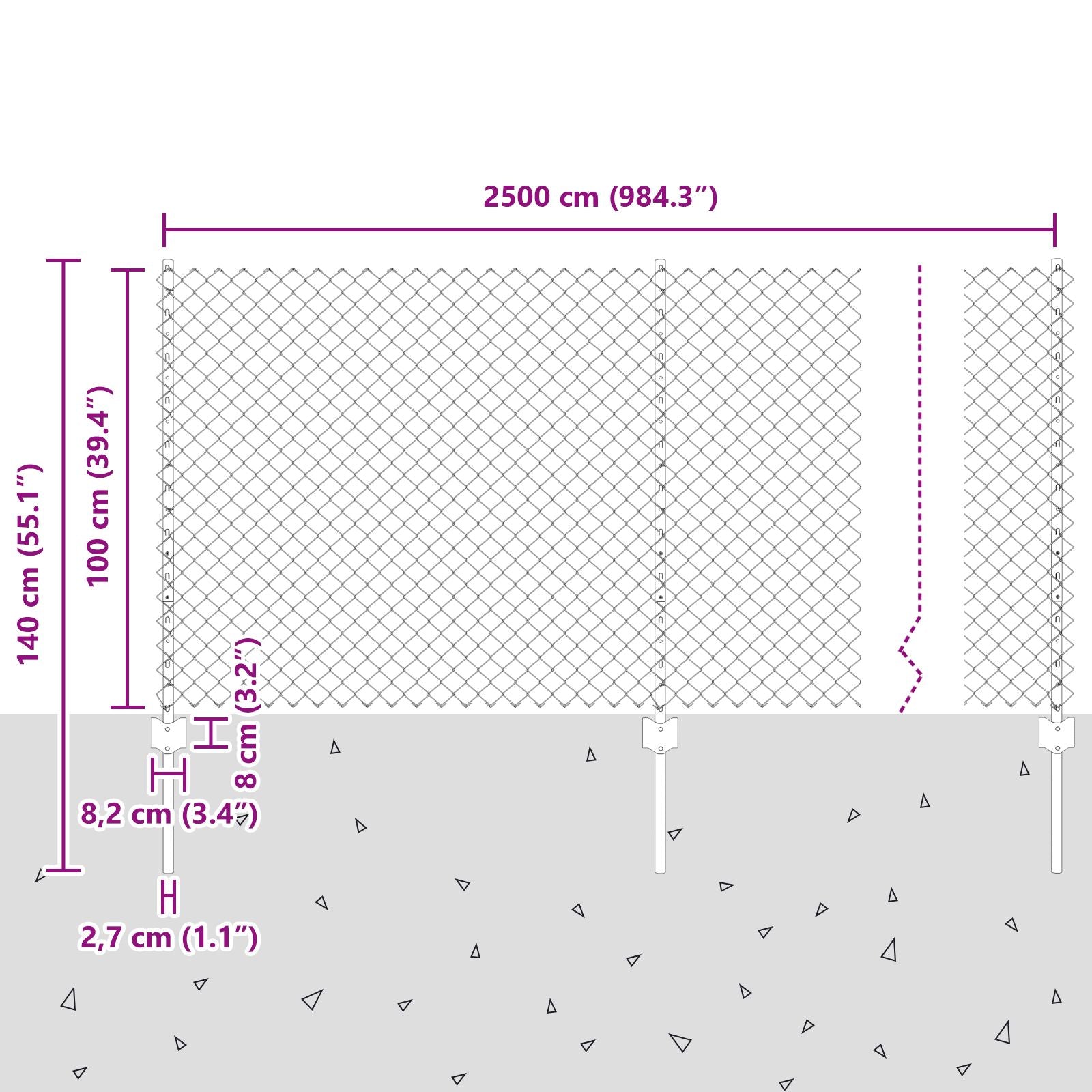 Ketenlinkhek Met 22 U-Palen Groen 1X25 M Staal