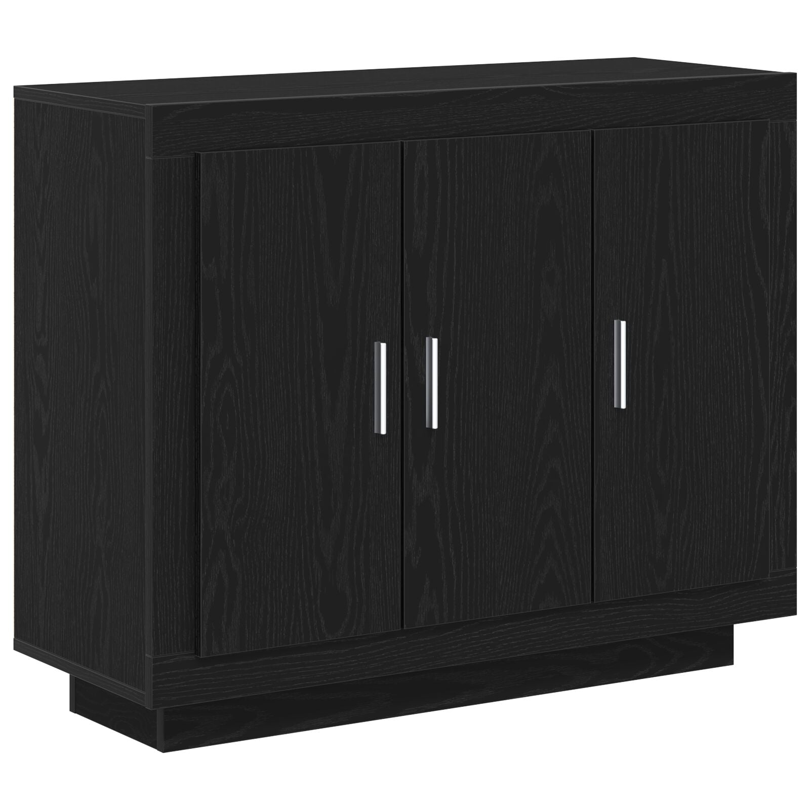Sideboard 92X35X75 Cm Engineered Wood Zwart eiken