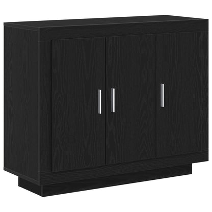 Sideboard 92X35X75 Cm Engineered Wood Zwart eiken