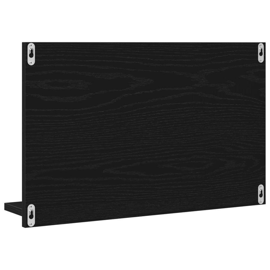 Badkamerspiegel Zwart Eiken 60X10,5X37 Cm Gemaakt Van Engineered Hout