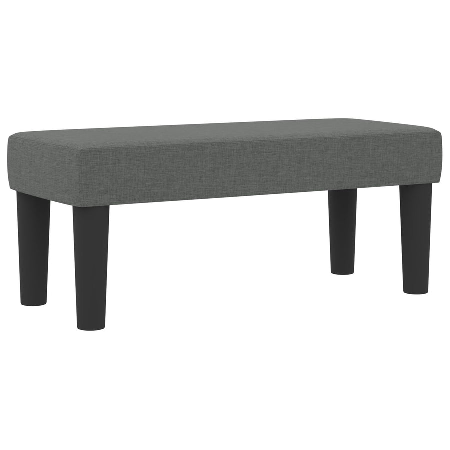 Boxspringbed Met Matras & Bank Stof Donkergrijs 100 x 200 cm Lijnen ontwerp
