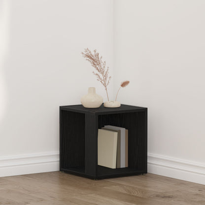 Salontafel Zwart Eiken 33X33X34,5 Cm Engineered Wood