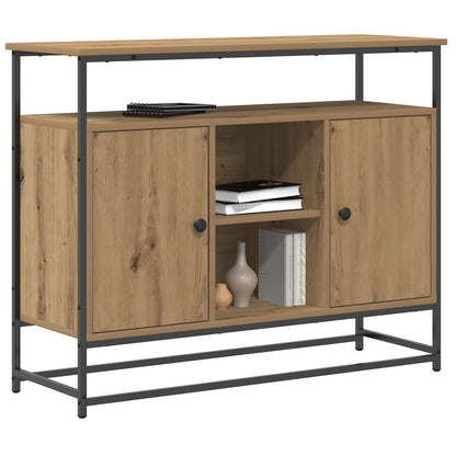 Sideboard 100X35X80 Cm Engineered Wood En Staal Artisan eiken