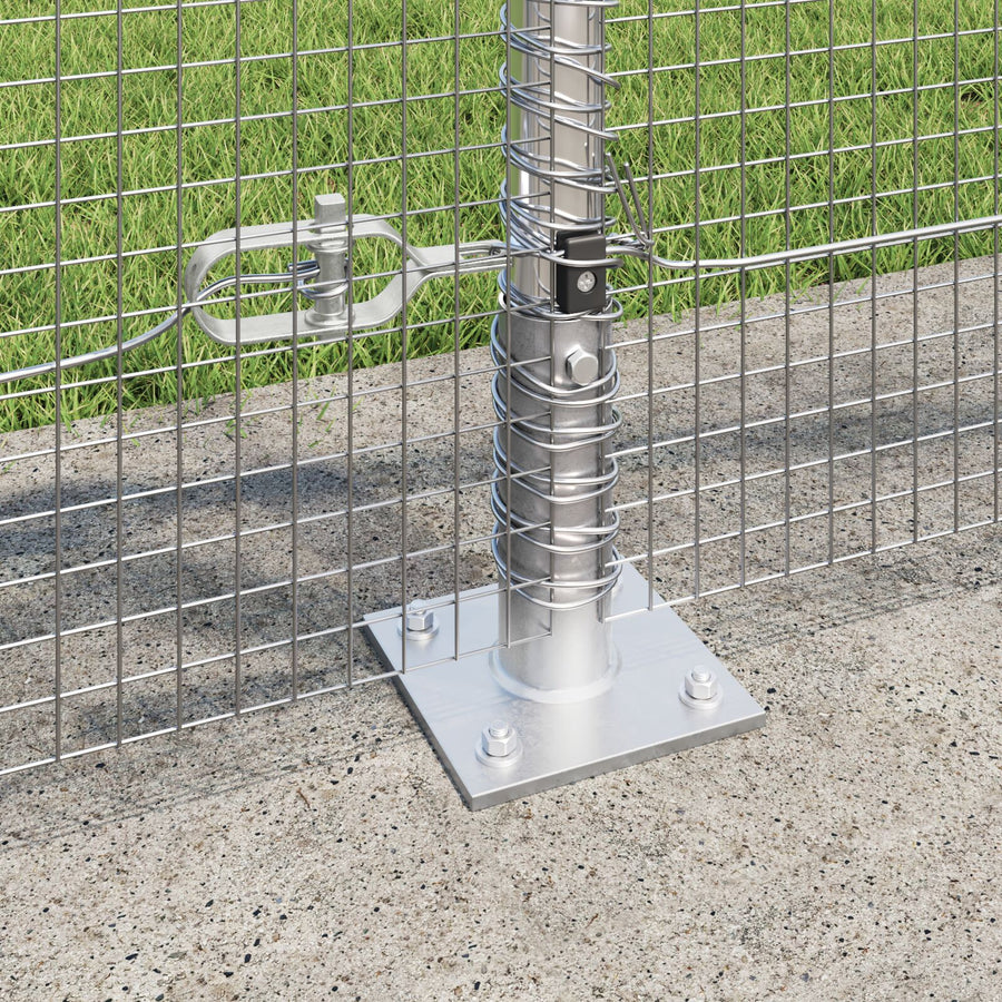 Gelaste Draad Hek Met 13 Flensposten 0.8X25 M Gegalvaniseerd Staal Gegalvaniseerd Staal