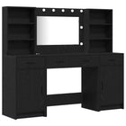 Kaptafel set zwart eiken 78,5x41x135 cm bewerkt hout