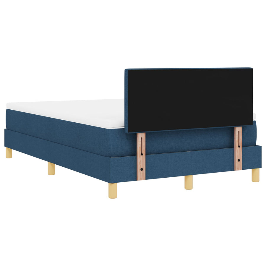 Boxspringbed Met Matras Stof Blauw 120 x 200 cm Geknoopt