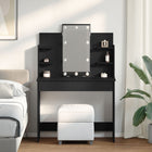 Console table with drawer Black Oak 96 x 39 x 142 cm Engineered wood
