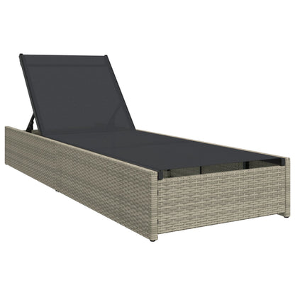 Zonnebed 60X200X27 Cm Poly Rattan Beige