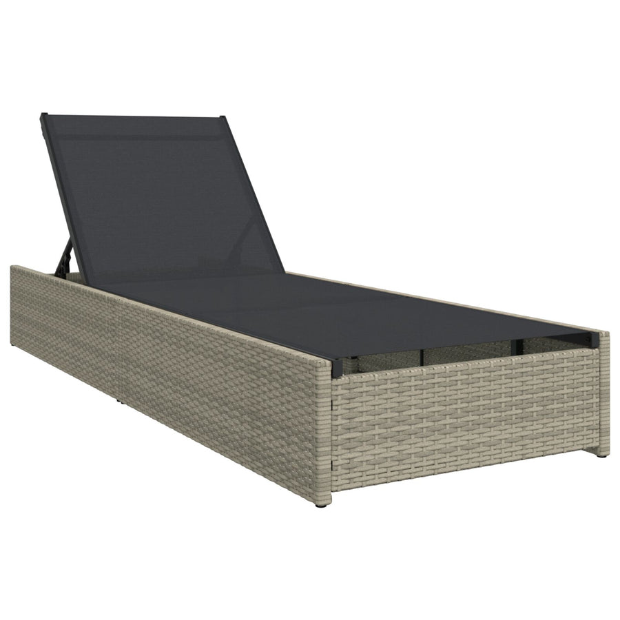 Zonnebed 60X200X27 Cm Poly Rattan Beige