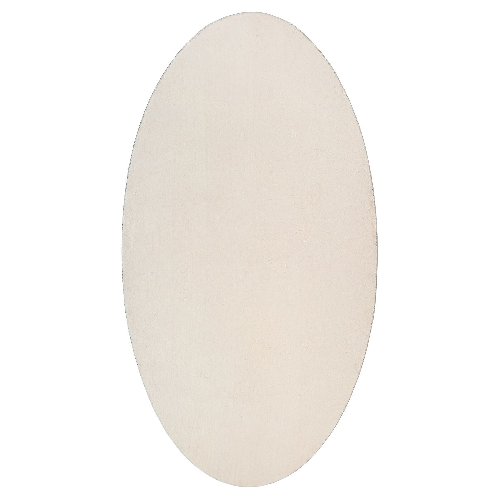 Tapijten Polyester Tapijt Ovaal Modern Beige 80 x 150 cm