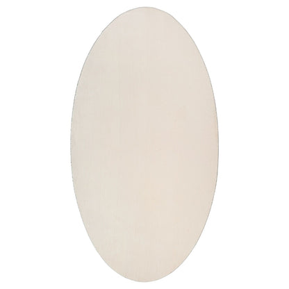 Tapijten Polyester Tapijt Ovaal Modern Beige 80 x 150 cm