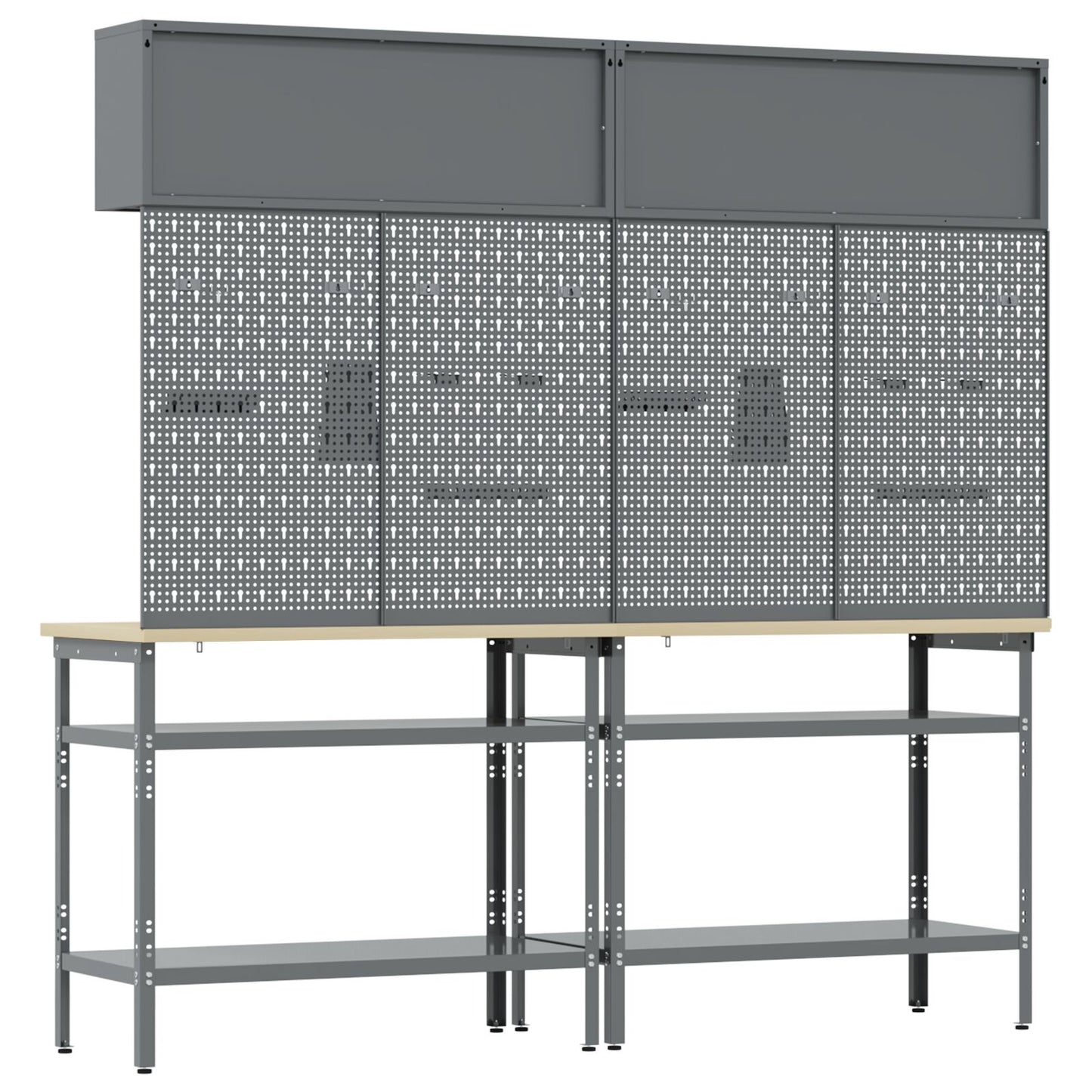 8-Delige Werkbank Set - Grijs Staal