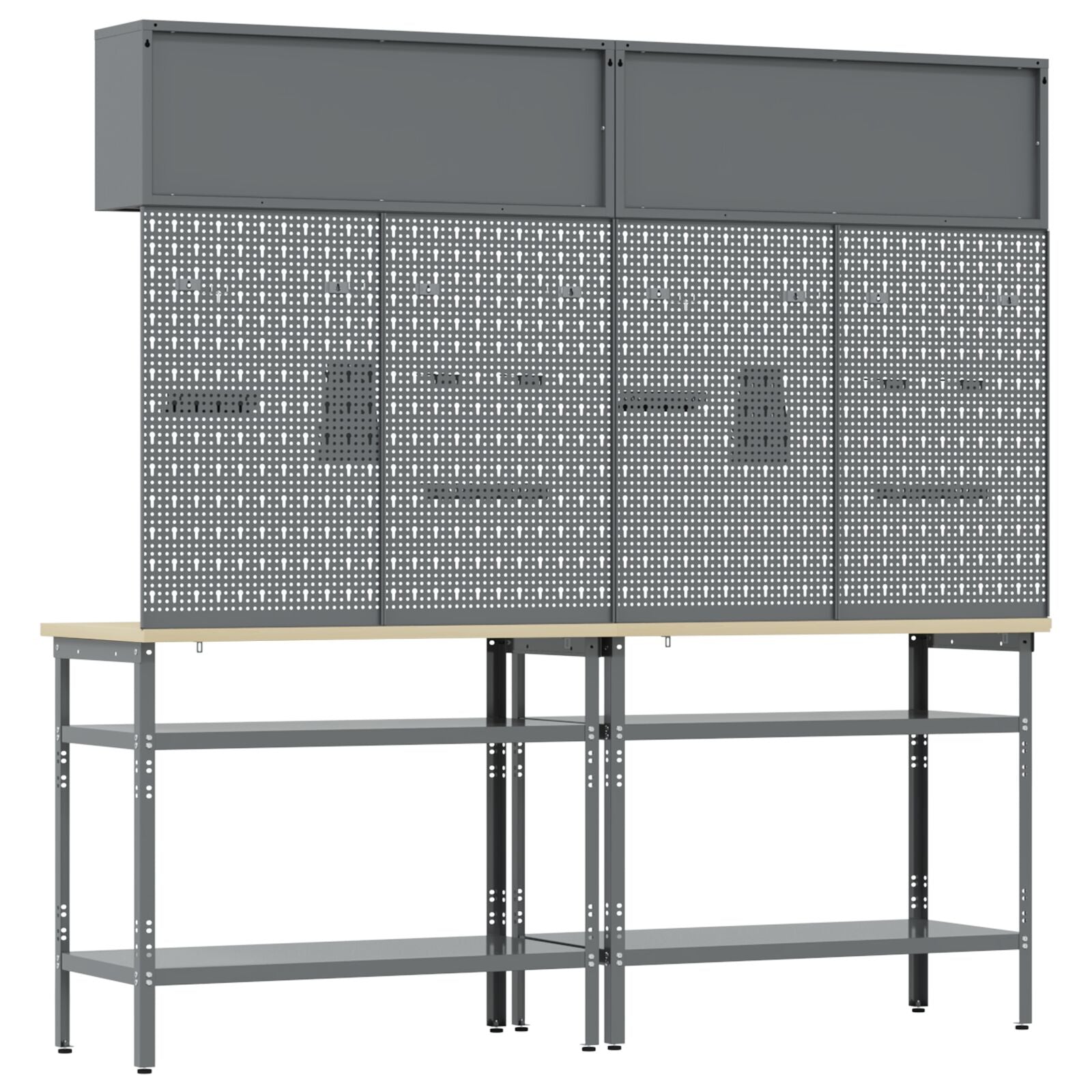 8-Delige Werkbank Set - Grijs Staal