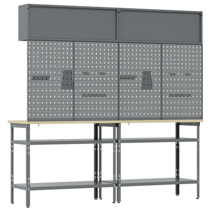 8-Delige Werkbank Set - Grijs Staal