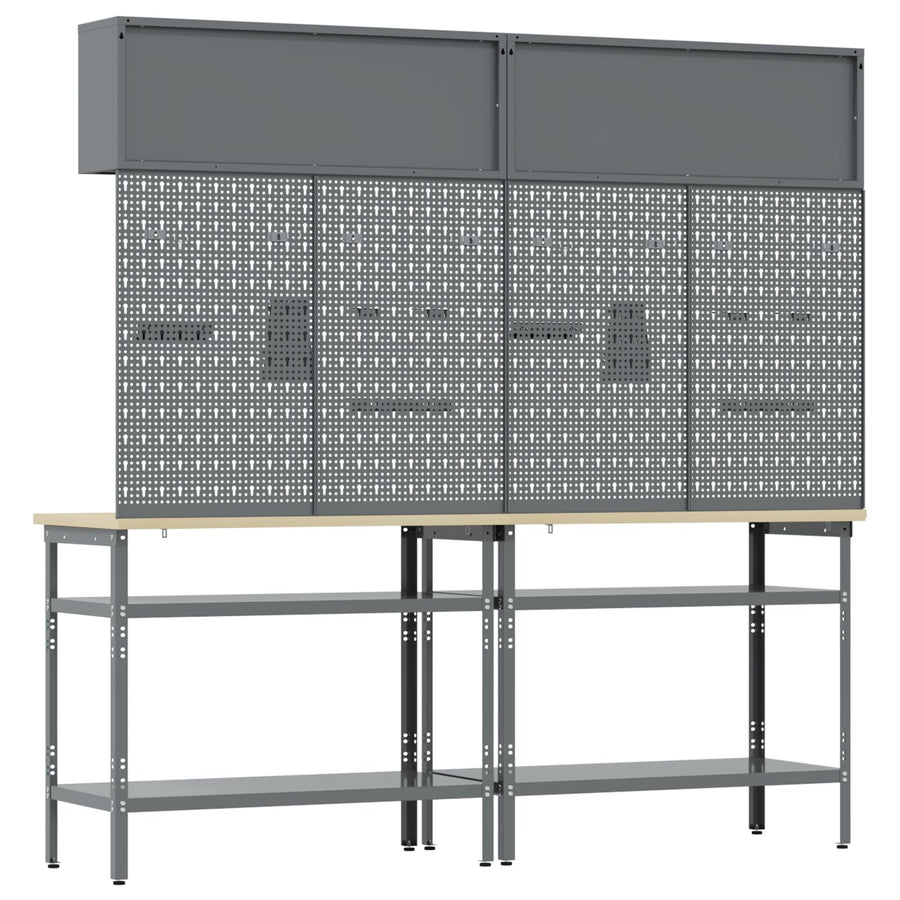 8-Delige Werkbank Set - Grijs Staal