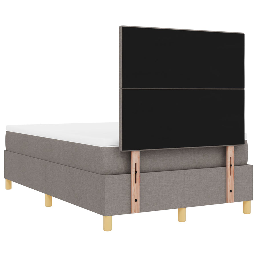 Boxspringbed Met Matras Taupe 120X200 Cm Stof Blauw