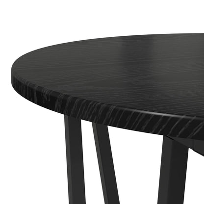 Bijzettafel Set Van 2 - Mdf En Metaal Zwart eiken